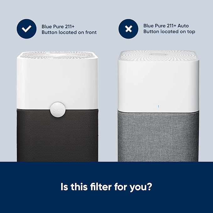BLUEAIR Blue Pure 211+ Genuine Replacement Filter, Particle and Activated Carbon, Fits Blue Pure 211+ Air Purifier (Non-Auto)