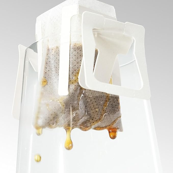 100PCS Portable Coffee Filter Paper Hanging Ear Drip Coffee Single Drinker Disposable Drip Coffee Filter Bags - Suitable for Home, Office, Travel and Camping