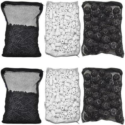 CNZ® Aquarium Filter Media Kits (Double Pack) - Activated Carbon, bio Ball, Ceramic Ring