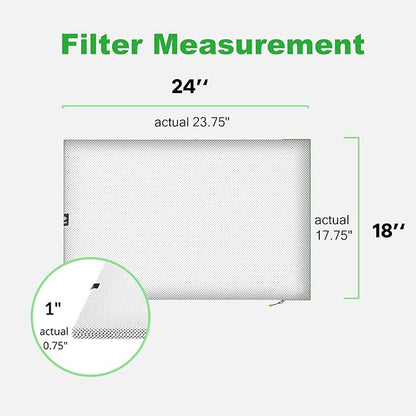 Reair 18x24x1 Air filter, Washable and Reusable Air Filter 18x24x1 for AC HVAC Furnace, MERV 8 Air Filters Machine Washable & Dryer Friendly, AC Furnace Air Filter