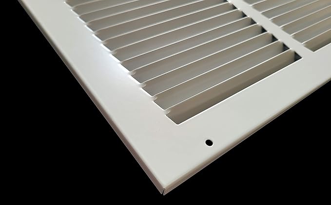Fits 8x8 Duct Opening | Steel Return Air Grille by Handua | Vent Cover Grill for Sidewall and Ceiling | White | HVAC Cold Air Intake Grille | Outer Dimensions: 9.75"W X 9.75"