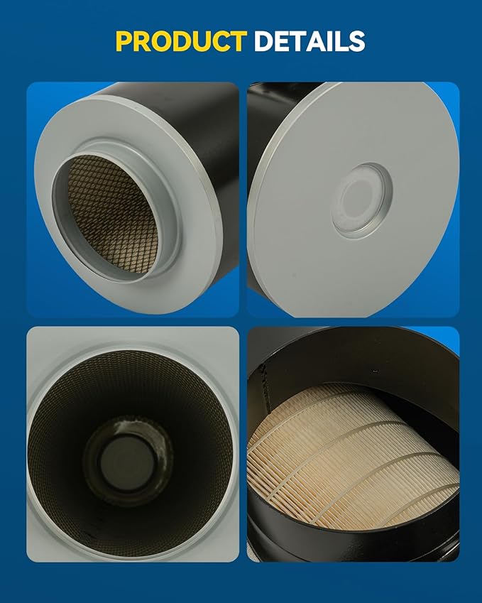 PHILTOP Wix 46891 Air Filter Compatible with Eco Ecolite Air Filter Replaces Parker Racor Farr 062891001, 62891001, 62891-001, 46891, 546891, PA2721, P537447, 6891, AH8501, LAF1828 TR524