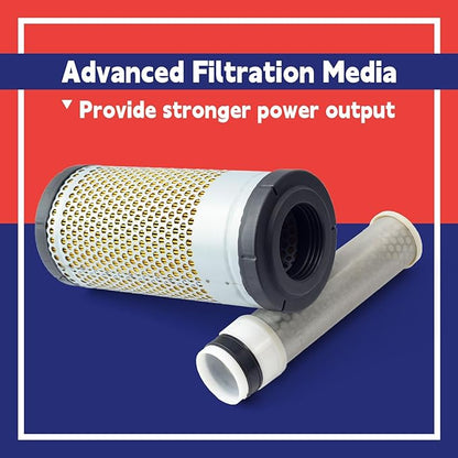 10400511200 19690531100 Inner and Outer Air Filter Element Combo Replacement for Mahindra Tractor Parts Accessories 2815 HST 3616 Gear 4WD