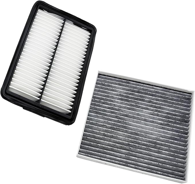 OPBU160-10881 Cabin and Engine Air Filter for Hyundai Kona (2018-2023),Veloster (2019-2021),and for Kia Soul (2020-2024).Replacement for CA12057,28113-F2000,97133-D3000,CF12160.