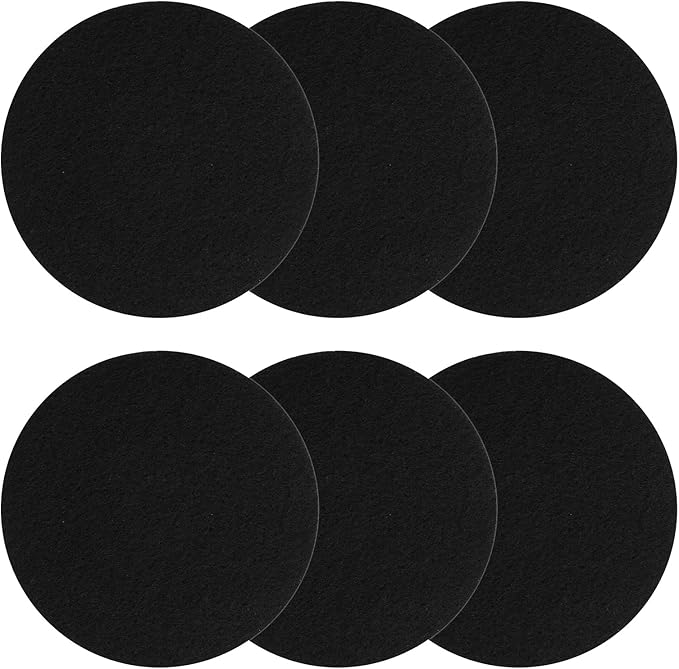 6 Pack Charcoal Filters for Compost Bucket, 7.25 inch Round Activated Carbon Replacement Filters for Kitchen Compost Bins Kitchen Composts Bin Charcoal Filter Replacements