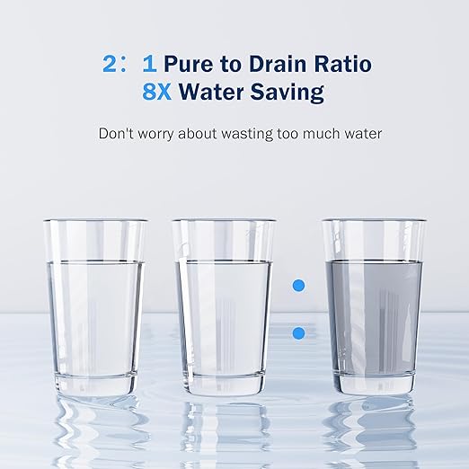 Frizzlife 600GPD Reverse Osmosis Water Filter System, NSF/ASNI 58&53&42&372 Standard, 11 Stage Tankless RO Water Filter, Under Sink Water Filtration, 2:1 Pure to Drain, Reduces TDS, BPA Free, PX600