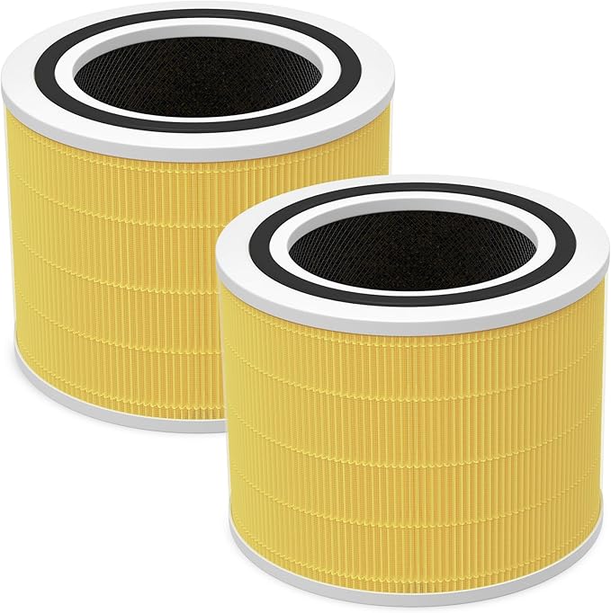 Core 200S-P Replacement Filter Compatible with LEVOIT Core 200S Smart WiFi Air PuriFier, Core 200S-RF Air Filter, Yellow, 2 Pack
