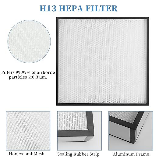 Vertical Laminar Flow-Hood Fan-Filter-Unit Yzzwer - FFU HEPA Filters for Class 100/ISO 5 Cleanliness in Clean Mycology and Mushroom Room 23.6" x 23.6" x 29" Working Area 110V