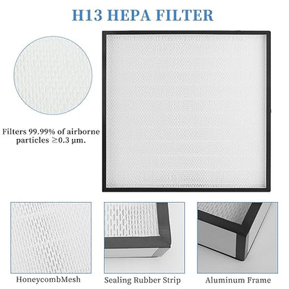 Vertical Laminar Flow-Hood Fan-Filter-Unit Yzzwer - FFU HEPA Filters for Class 100/ISO 5 Cleanliness in Clean Mycology and Mushroom Room 23.6" x 23.6" x 29" Working Area 110V