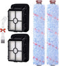 for Bissell CrossWave Vacuum Cleaner Replacement Parts 2 Pack 1868 Bissell CrossWave Multi-Surface Brush Rolls Tangle-Free+ 2 Pack 1866 Replacement Vacuum Filters Part 1608683 1608684 1613568