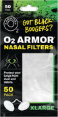 O2 Armor Nose Filters for Welders & Allergies - Nose Filter for Dust - Nasal Filters for Welding - Nose Dust Mask for Construction (50 Pack, Size X-Large)