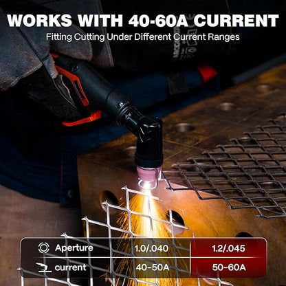 ARCCAPTAIN AG-60 Plasma Cutter Torch Consumables, 50Pcs .045'' SG-55 AG-60 WSD-60 Plasma Cutter Torch Accessories for CUT55 PRO, CUT55 PROLUX, CUT 55PILOTARC,CUT 55PIL0T, CUT 60HF, CUT 60HF PRO