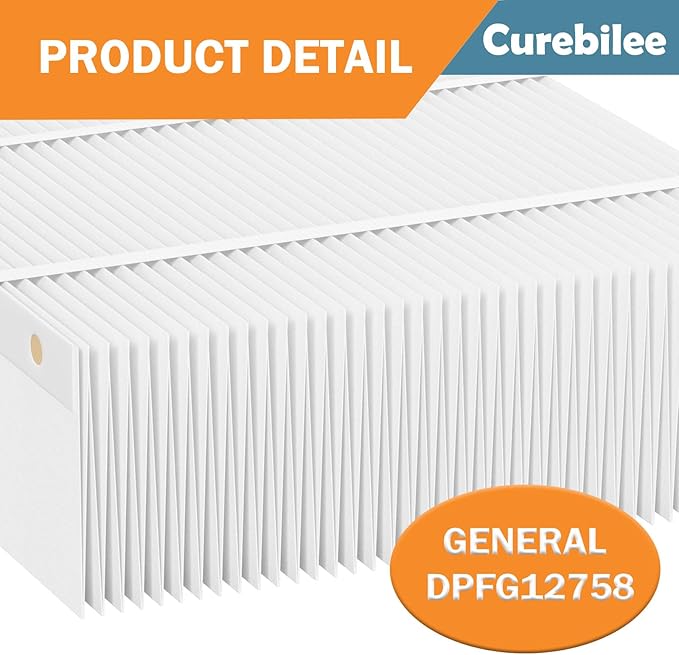 12758 Filter Replacement Compatible with GeneralAire DPFG12758, AC-1, AC-22, AC-3, Carrier 88NA2506MB01 and Carrier 31MF020/31MF120 or Bryant 902BX Air Cleaner Media, 20x25x5 MERV 11 Filter, 3 Pack