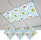 3 Pack Fluorescent Light Cover, Camels Palm Trees Light Covers for Ceiling Lights, Tropical Desert Animal Plants Polka Dot Magnetic Lights Filters Ceiling Shade for Classroom/Office - 4 x 2 Feet