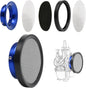 Carburetor Carb Velocity Stack Air Filter Cleaner Modified Trumpet Aluminum Alloy with Sponge Filter Steel Mesh for PWK21-30mm Short Fast Intake Suggest for Small Displacement (Blue,50mm)