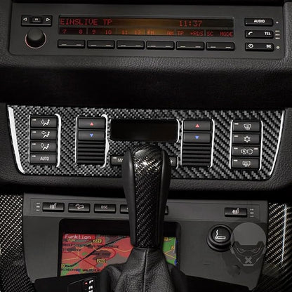 Carbon Fiber Interior Full Compatible with BMW X5 Air Conditioner Control Panel-1