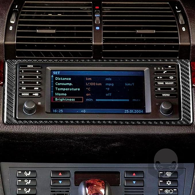Carbon Fiber Interior Full Compatible with BMW X5 CD Panel Inner Frame-1