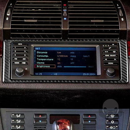 Carbon Fiber Interior Full Compatible with BMW X5 CD Panel Inner Frame-1