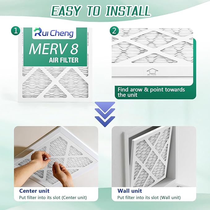2 Pack Updated 6x6x1Air Filter, pertain Merv 8 HVAC Pleated A/C Furnace Filters (Actual Size: 5.75.5x5.75.5x0.75)