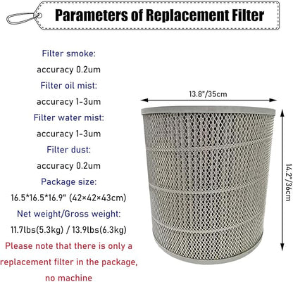 INTSUERMAI CNC Oil Mist Collector Replacement Filter Industrial Fume Purifier Replacement Filter CNC Oil Mist Purifier Changing Accessories