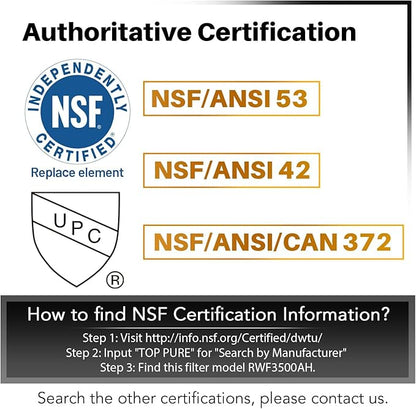 ICEPURE PLUS 46-9490 NSF/ANSI 53 NSF/ANSI 42 Certified Compatible with LG LT800P, ADQ73613401, ADQ73613408, ADQ75795104, LMXS30776S, LSXS26366D, Kenmore 9490 Refrigerator Water Filter, 4PACK