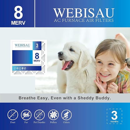 14x14x1 Air Filter MERV 8 MPR 600 4Pack Furnace Filters Pleated HVAC AC Furnace Air Conditioner Filters (Exact size: 13 3/4"x13 3/4"x3/4")
