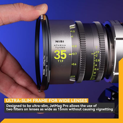 NiSi - JetMag Pro 82MAG FS ND2, Magnetic 1-Stop (0.3) Full Spectrum Neutral Density Filter – Nano Coated Optical Glass, Ultra-Slim Aluminum Frame, True Color, IR & UV Protection, Adapter Ring Required