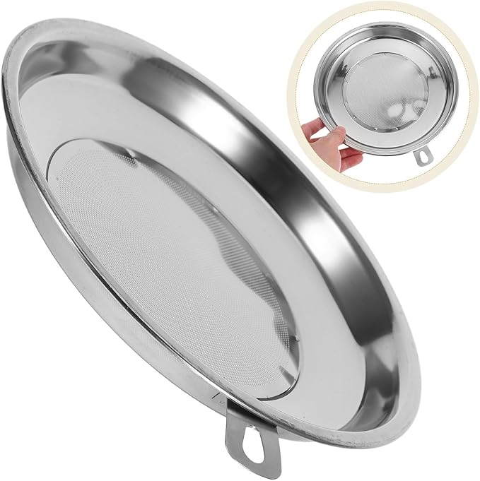 Homoyoyo Stainless Steel 304 Fine Mesh Food Strainer 20cm Cooking Oil Filter for Kitchen Oil and Tea Residue Filtration, Single Piece Sturdy Tea Waste Sieve for Home Cooking