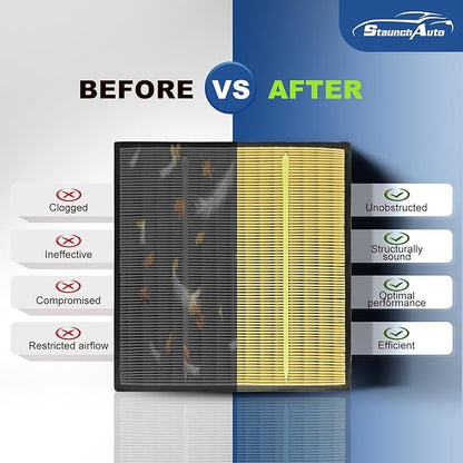 Engine&Cabin Air Filter for Ford Expedition 2018-2024, F-150 2015-2025 2026, Lincoln Navigator 2018-2024 Air filter Replacement CF12150 CA10262 Automotive Accessories