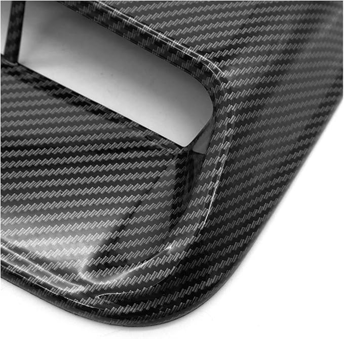 Car Universal Hood Vent Air Outlet Cover Compatible For Infiniti Compatible For Mazda And Tesla Hood Scoop Air Flow Intake Vent Cover(Carbon look)