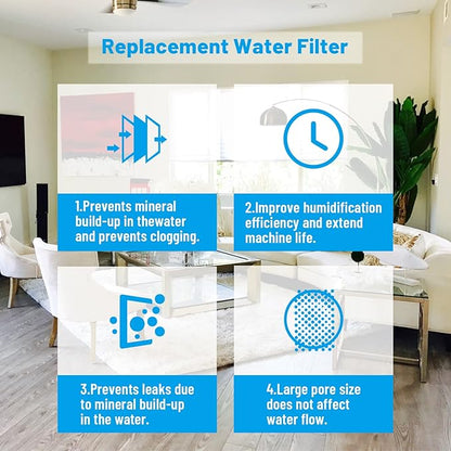 Humidifier Replacement Filters for Levoit Capture Fine Particles in Water Tank, Compatible with Dual150, Dual200S, Classic300(S), LV600S, 18 Pack, White