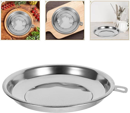 Homoyoyo Stainless Steel 304 Fine Mesh Food Strainer 20cm Cooking Oil Filter for Kitchen Oil and Tea Residue Filtration, Single Piece Sturdy Tea Waste Sieve for Home Cooking