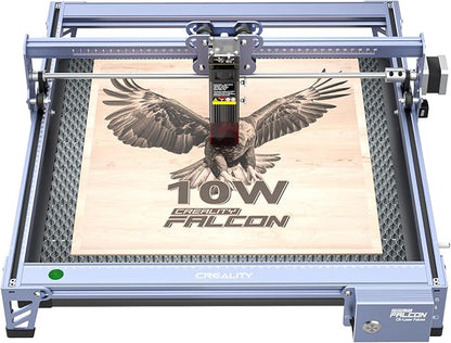 Creality Falcon 10W Laser Engraver, with Honeycomb Laser Bed 500x500mm, 10000mm/min, 72000mW High-Precision Laser Cutter for Wood, Acrylic, Pre-Installation and Out-of-The-Box