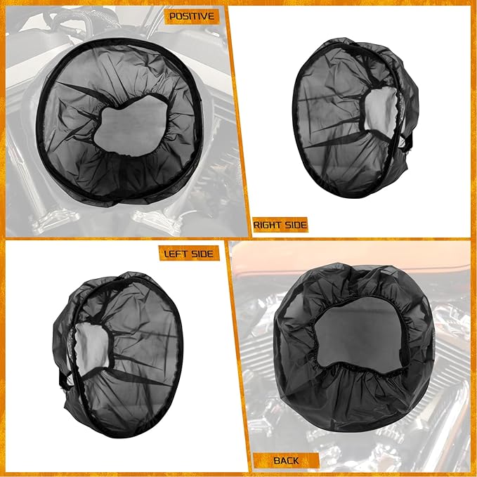 Air Filter Cover Motorcycle Waterproof Air Cleaner Rain Sock Dustproof Protective Air Intake Cover Fit for Harley Dyna Sportster Softail Touring Models
