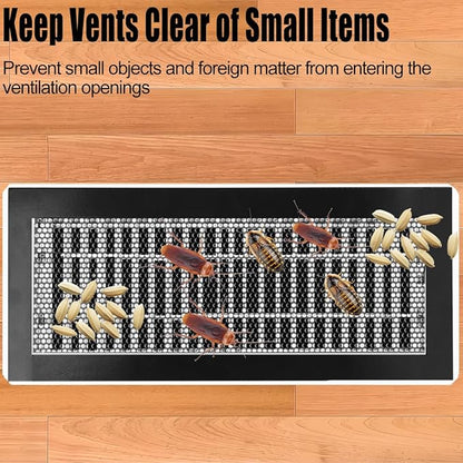 Magnetic Vent Covers Screen 4 Pack - 4x10 Inch Air Vent Filters with Durable PVC Frame, Washable Mesh Screen for Home HVAC, Floor Registers & Vents - Secure Fit, Easy Installation