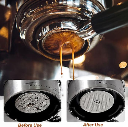 54mm Espresso Paper Filters, 300pcs Disposable Espresso Puck Paper Filters and Filter Storage Holder Compatible with Breville 54mm Portafilters Basket - Keep Shower Screen Clean