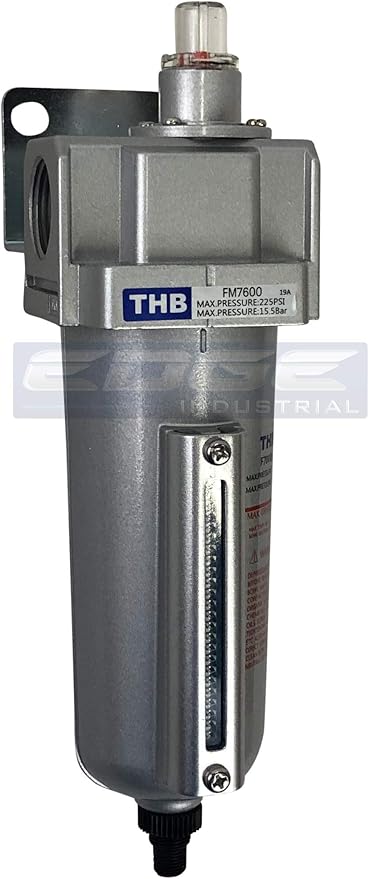 Heavy Duty Industrial Grade COALESCING Filter with 0.01u Micron Element, Metal Bowl, REMOVES 99.98% Moisture, Vapor and Oil from Compressed AIR Lines, AUTO Drain (1/2" NPT, 5oz)
