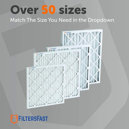 Filters Fast 10x10x1 Air Filter Merv 13, 1" AC Furnace Air Conditioner Filters, Made in the USA, Actual Size: 9.75" x 9.75" x 0.75, 6 Pack