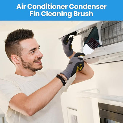 6 PCS Air Conditioning Fin Cleaner Set, Air Conditioner Fin Comb Straightener Tool, HVAC Coil Cleaning Brush for AC Radiator Evaporator Maintenance Clean Tool