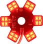 Air Cleaner LED Light 5" Truck Decorative Hex Style Air filter Lamp for Peterbilt, Kenworth, Trailers, RVs', Campers Support IP67 12-24V Sold Individually (Red)