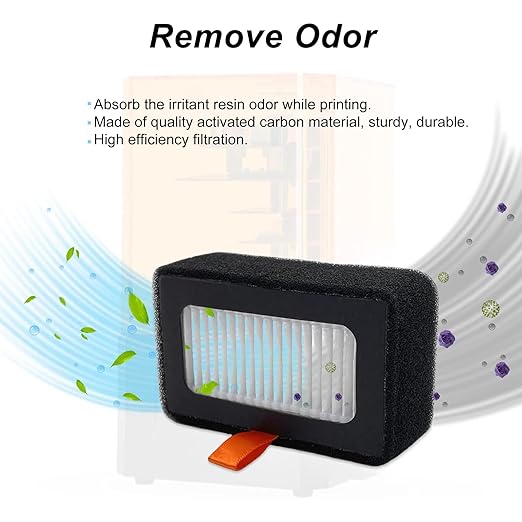 HEPA 13 + Activated Carbon Ultra Air Filter for Bambu Lab X1C、X1、P1S 3D Printer,Easy to Install 3D Printer Accessories Ultra-Absorption, Can Effectively Remove PM2.5 and UFPs