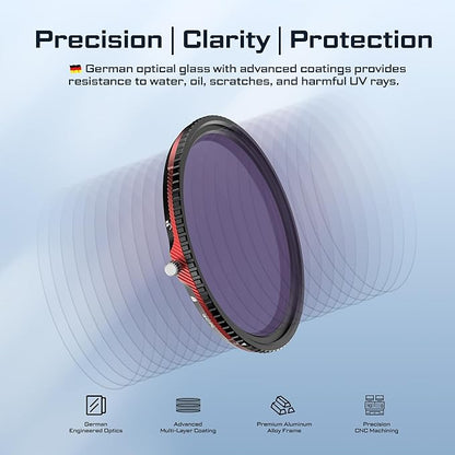 Freewell 82mm V2 Magnetic Hybrid VND/CPL 3-7 Stops Filter - Premium Quality Adjustable VND and CPL Filter Futureproof