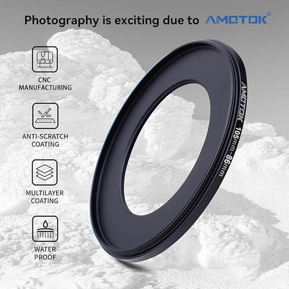 105mm Lens to 86mm Camera Lens Adapter,105mm-86mm Filter Step-Down Ring,Compatible All 86mm Filter Accessory.Made from CNC Machined