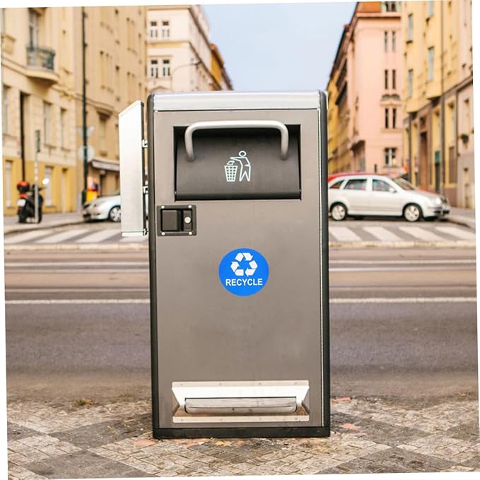 NUOBESTY 8pcs Recycle Sticker for Trash Can Waste Sorting Decals PVC Material for Kitchen Garbage Can