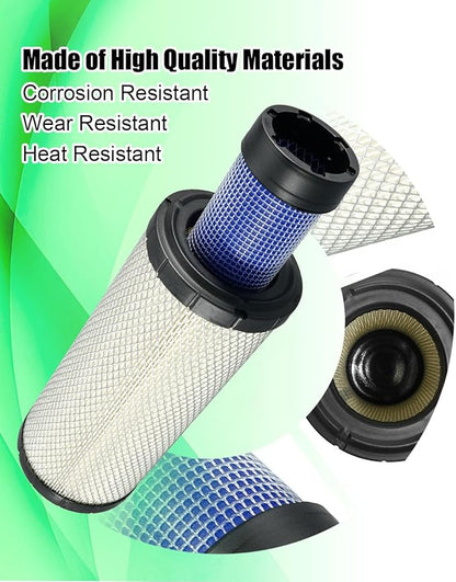 Air Filters Fit for John Deere SU29300 SU29301 5045D 5045E 5050E 5055E 5060E 5065E 5067E 5075E 5210 5305 5310 5405 5410 5610, Tractor Primary and Secondary Air Filter Kit