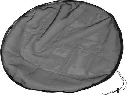 Rain Mesh Cover, Mesh Cover for Rain Barrels, Drawstring Leaf Filter Water Collection Buckets Tank Protector Outdoor Garden Net Screen to Keeps from Leaves and Debris (Dia