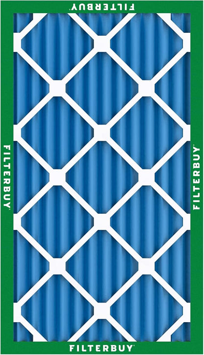 Filterbuy 20x36x2 Air Filter MERV 13 Optimal Smoke & Allergy Defense (3-Pack), Electrostatic Pleated HVAC AC Furnace Filters Replacement, Made in USA (Actual Size: 19.50 x 35.50 x 1.75)