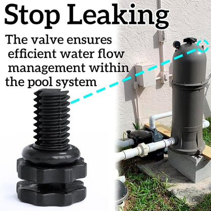 ECX1322A Pool Filter Air Relief Valve Compatible with Hayward Pool Filters, Directional Vent Valve with O-Ring 3 Pack