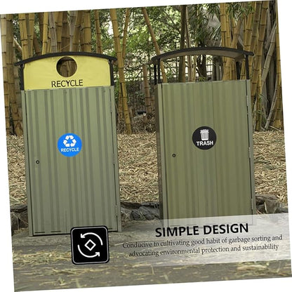 DOITOOL 8pcs Waterproof Trash Can Stickers for Recycling Classification Sturdy Waste Sorting Labels for Home Kitchen Office Use