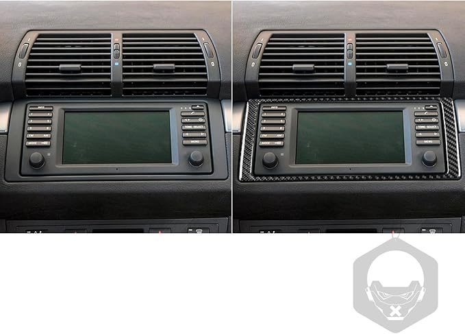 Carbon Fiber Interior Full Compatible with BMW X5 CD Panel Inner Frame-1